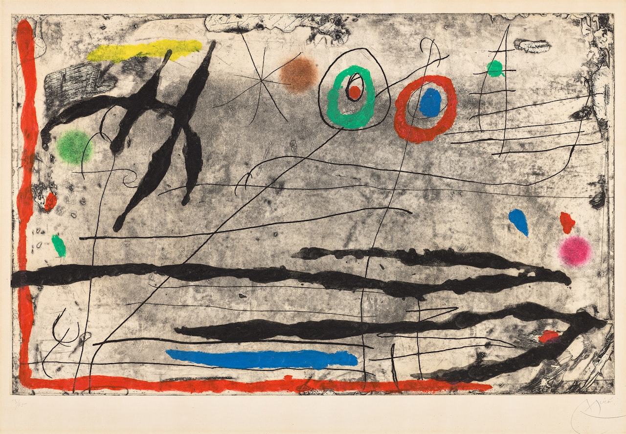 Tracé sur la paroi I (Drawn on the Wall I) (D. 440) by Joan Miró
