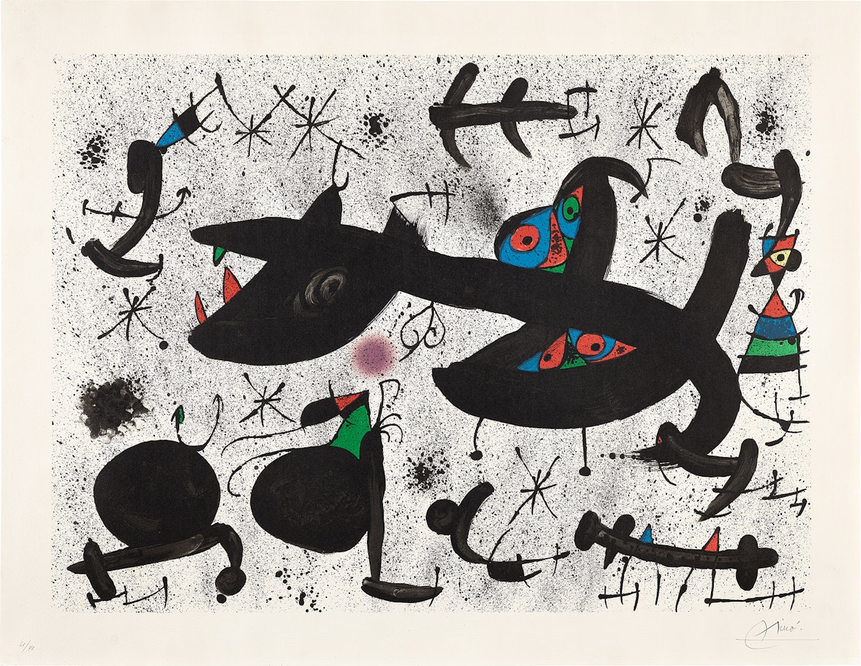 Homentage à Joan Prats (Tribute to Joan Prats): plate 10 (M. 723, see C. bks 153) by Joan Miró