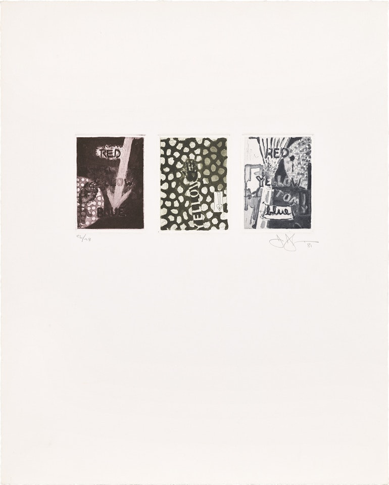 Untitled (Red, Yellow, Blue) (U.L.A.E. 217) by Jasper Johns