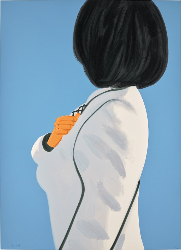 Vivien in White Coat by Alex Katz