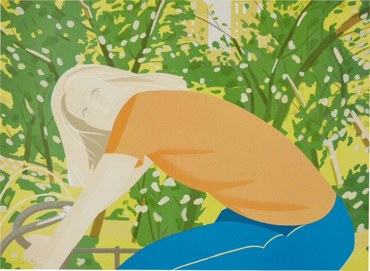 Bicycle Rider, from New York: Eight Contemporary Artists Celebrate Their City (S. 154) by Alex Katz