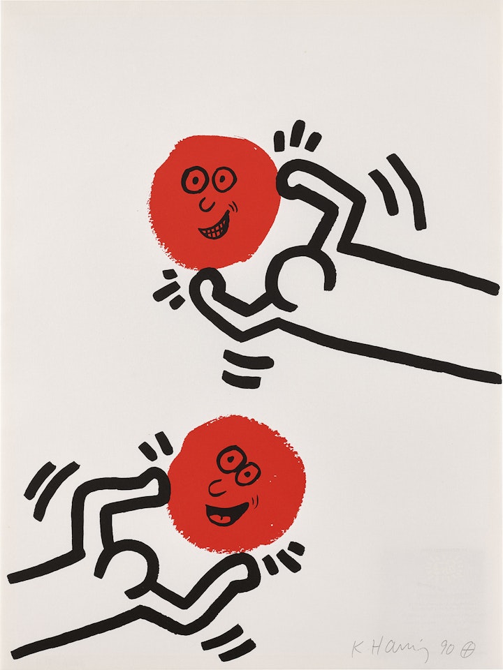 The Story of Red and Blue: number 11 (L. p. 131) by Keith Haring