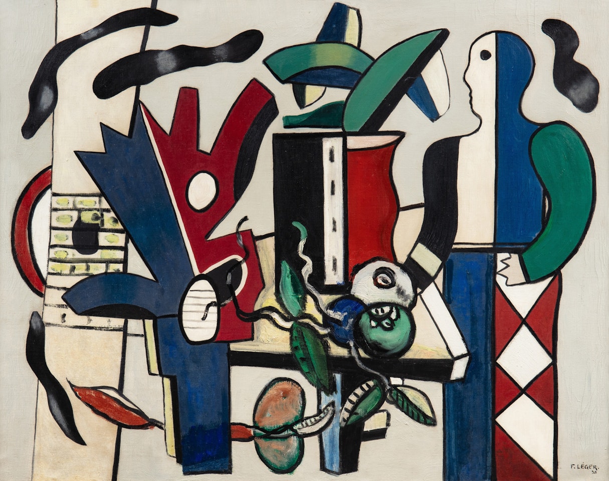 Nature morte (Personnage et plantes) by Fernand Leger