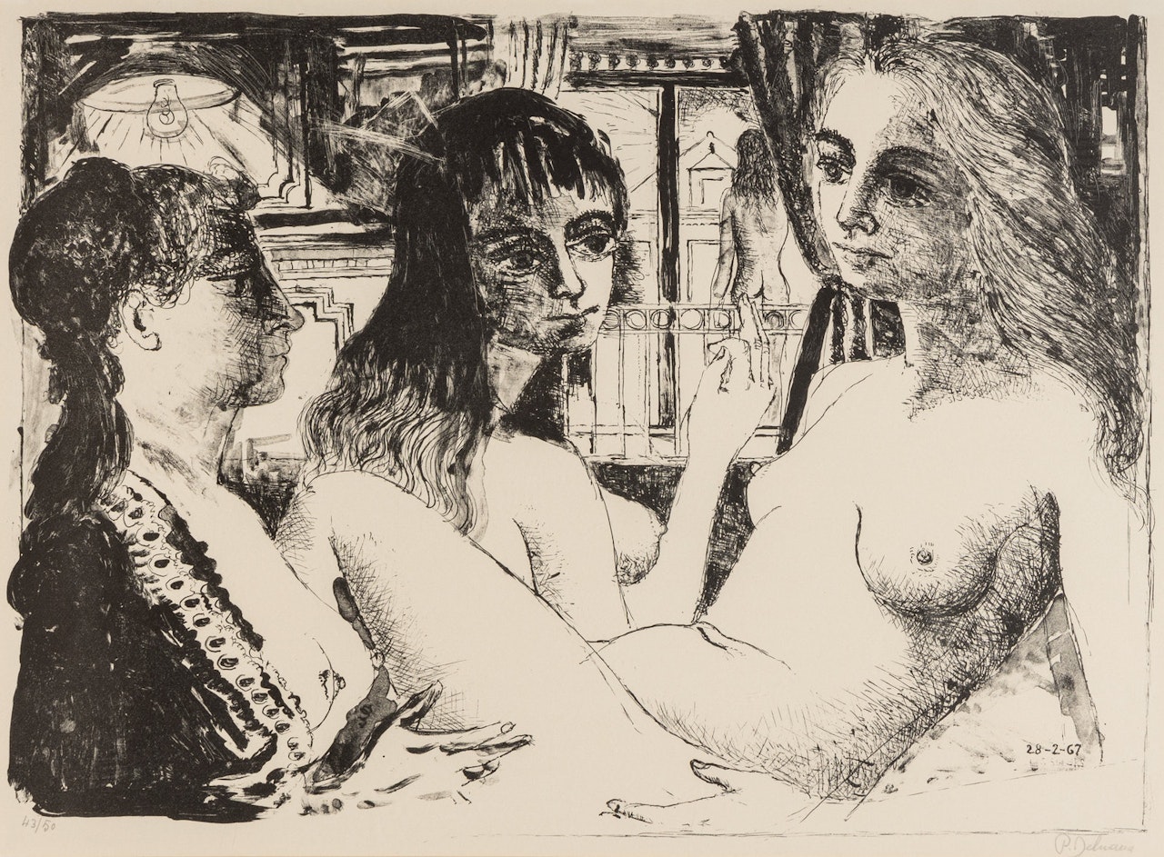 Les trois femmes by Paul Delvaux