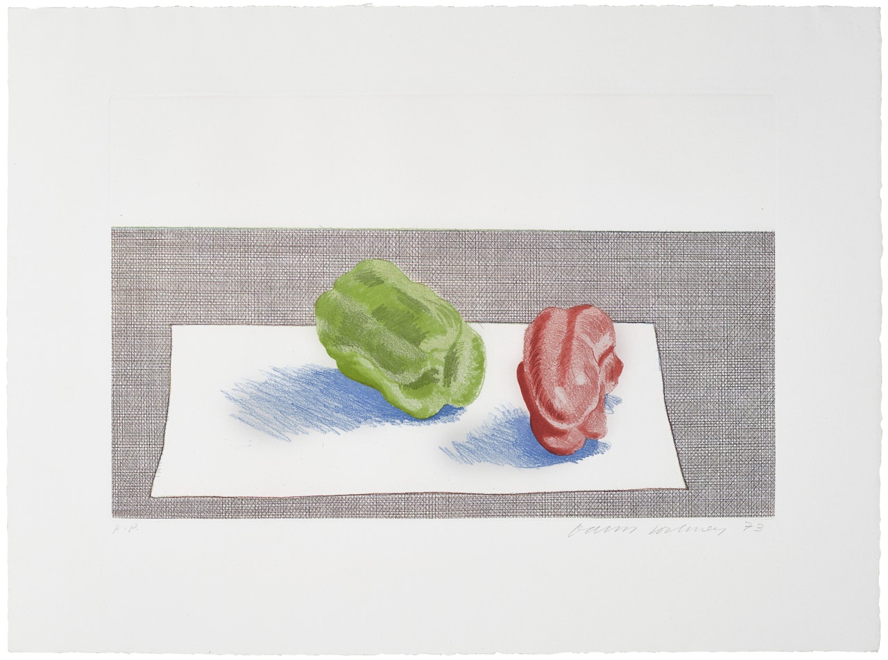 Two Peppers by David Hockney