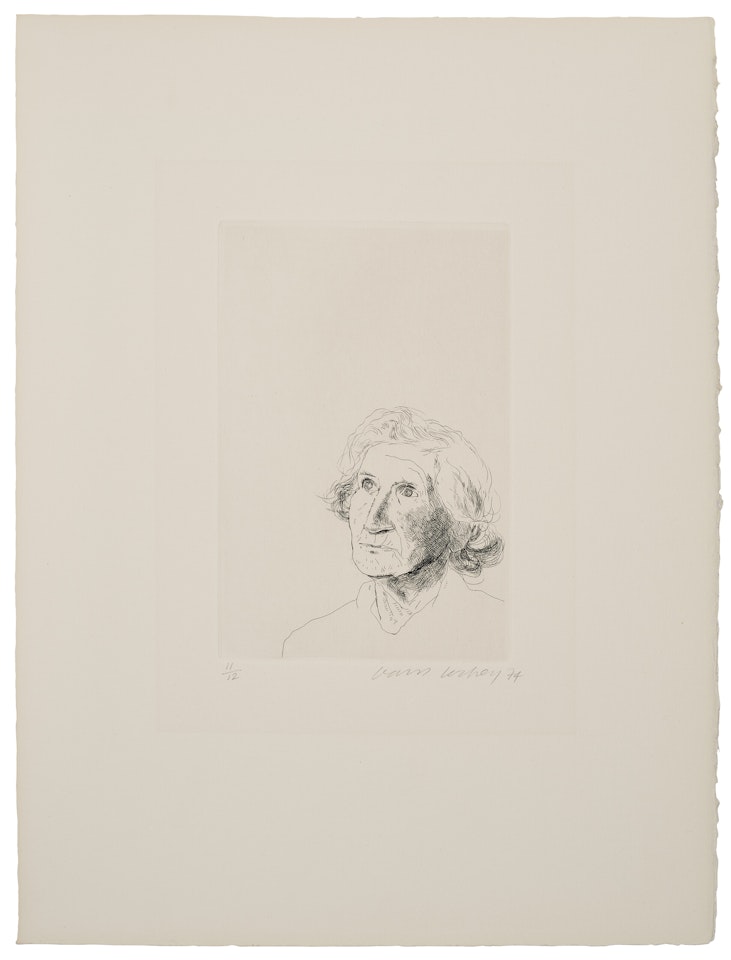 My Mother Today; as a Study for Félicité in "A Simple Heart" of Gustave Flaubert by David Hockney