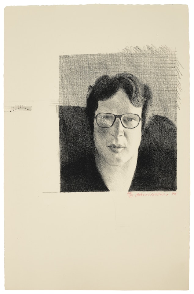 Michael Crichton, from Friends by David Hockney