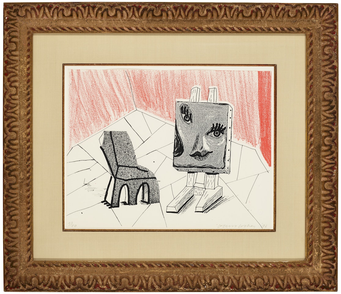 Celia with Chair, March by David Hockney
