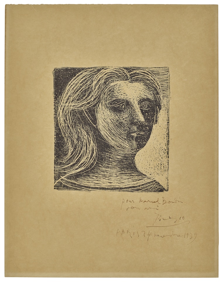 Tête de femme, face et profil, from Picasso Dessins by Pablo Picasso