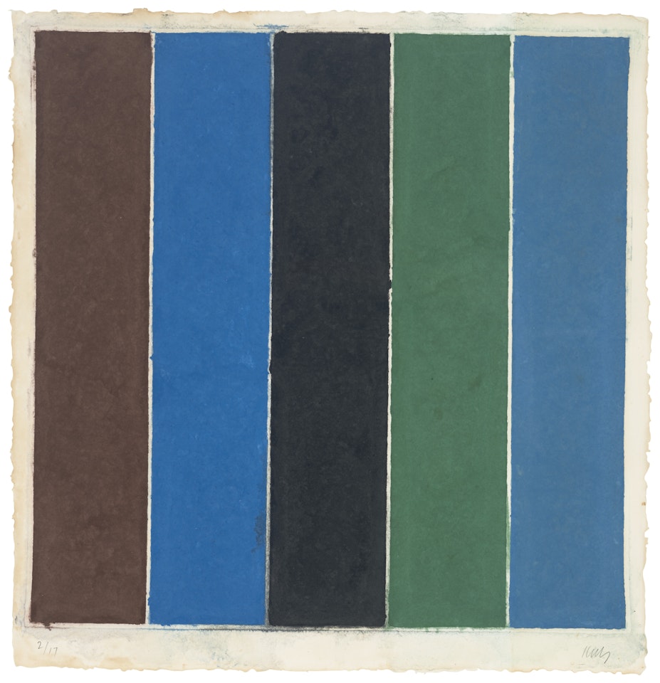 Colored Paper Image XIX (Brown Blue Black Green Violet) by Ellsworth Kelly