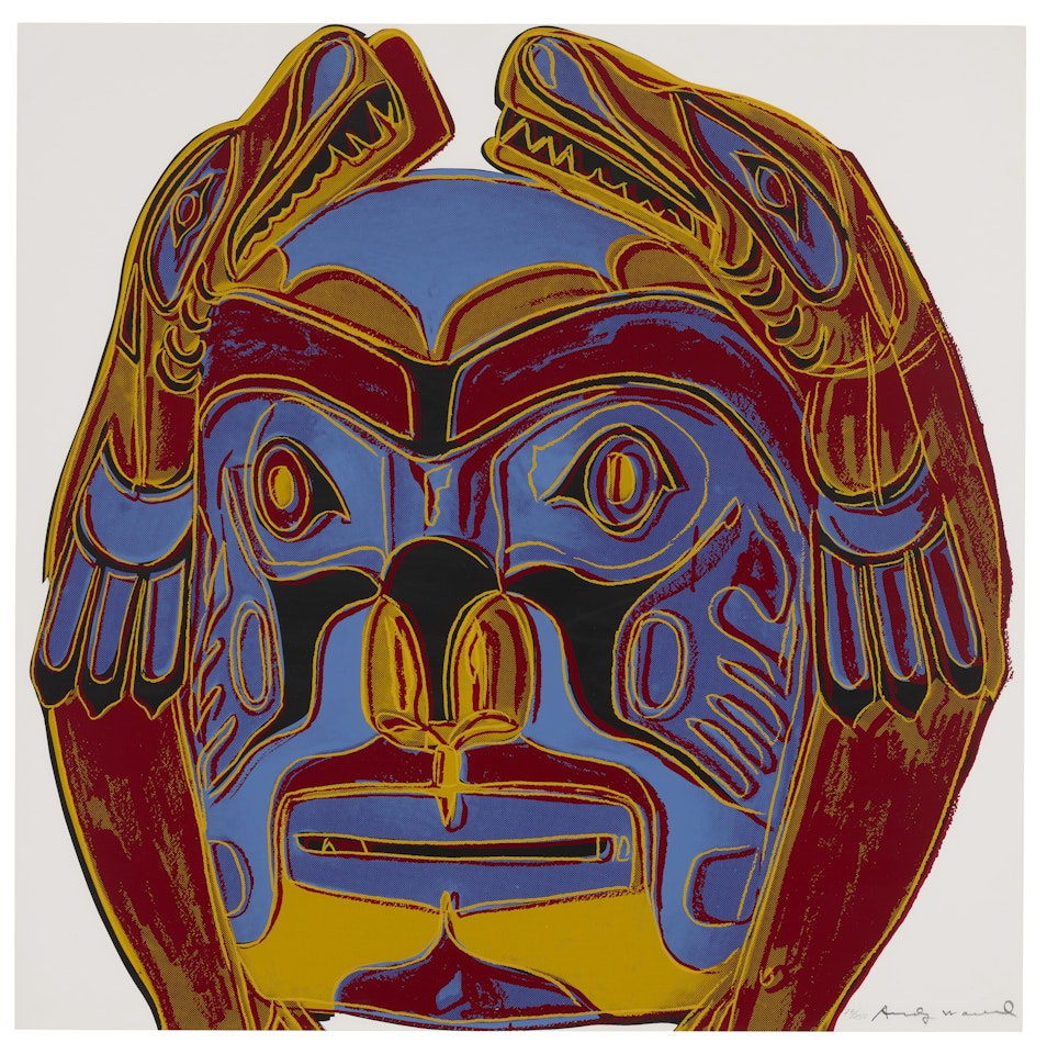 Northwest Coast Mask, from Cowboys and Indians by Andy Warhol