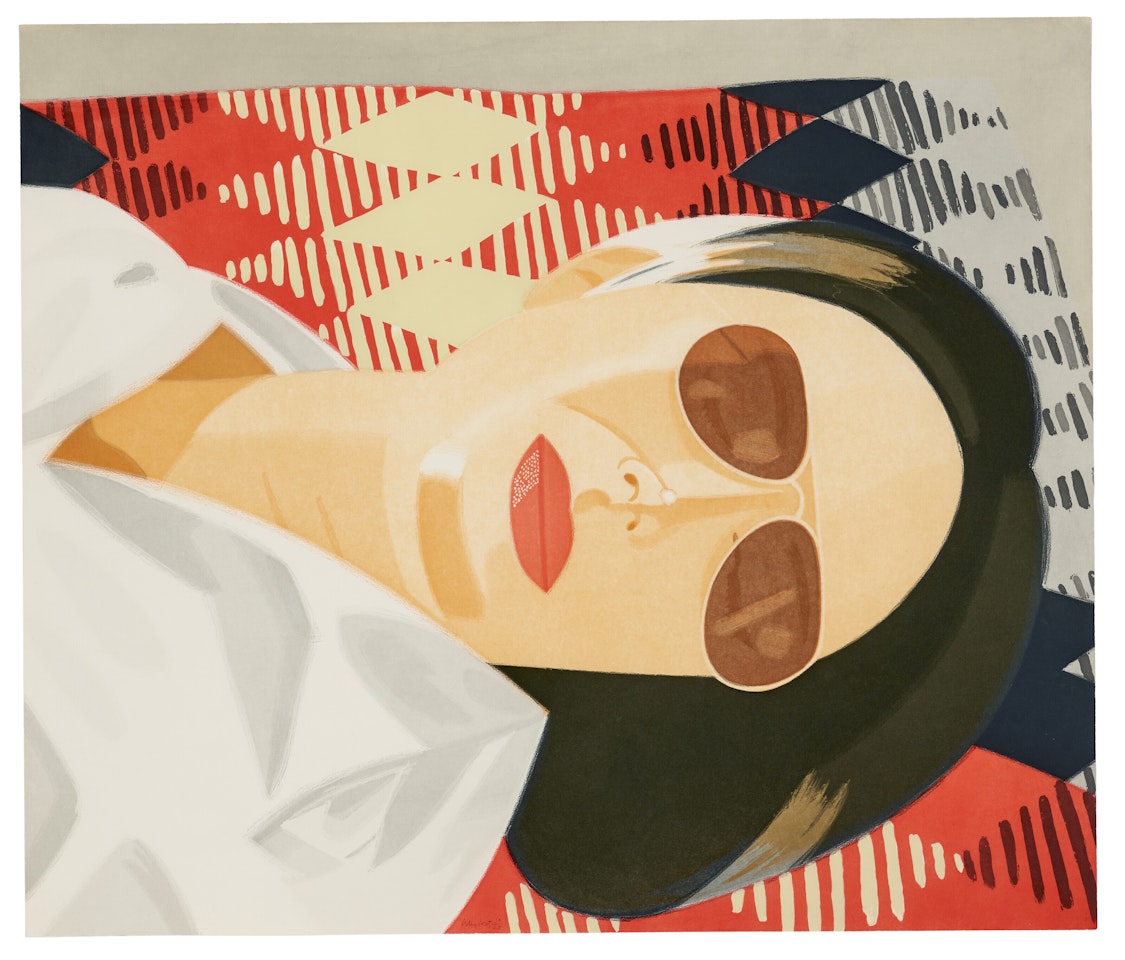 Reclining Figure/Indian Blanket by Alex Katz