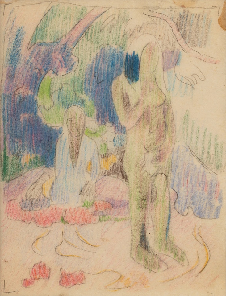 Parau na te varua ino, paroles du diable (study) by Paul Gauguin
