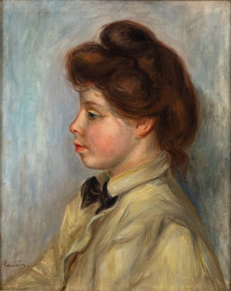 Jeune femme à la cravate noire by Pierre-Auguste Renoir