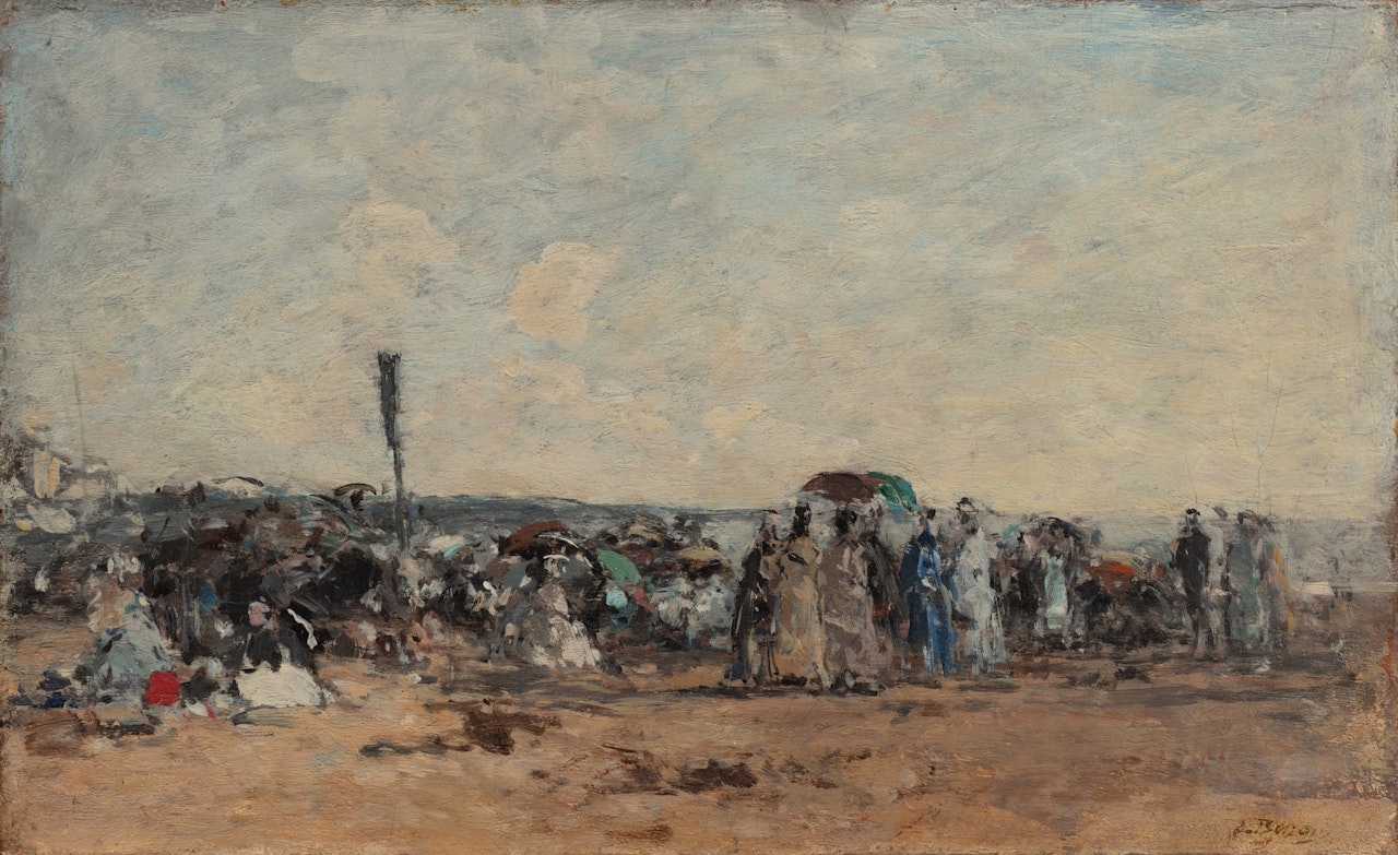 Scène de plage by Eugène Boudin