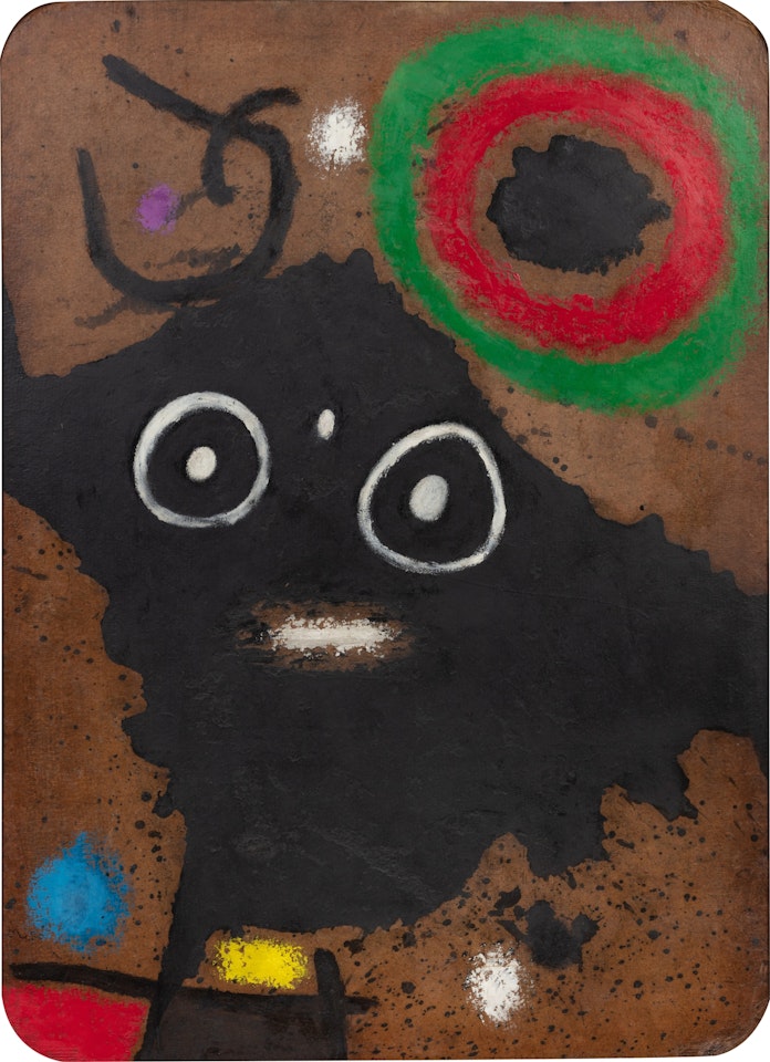 Tête de femme et oiseau par une belle journée bleue by Joan Miró