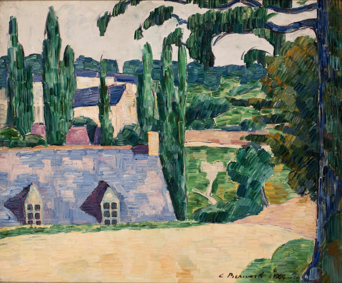 Les toits de Pont-Aven ou Paysage à Pont-Aven by Emile Bernard