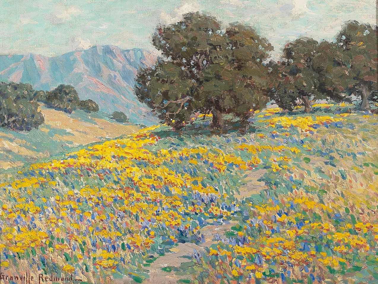 Oaks and Wildflowers by Granville Redmond