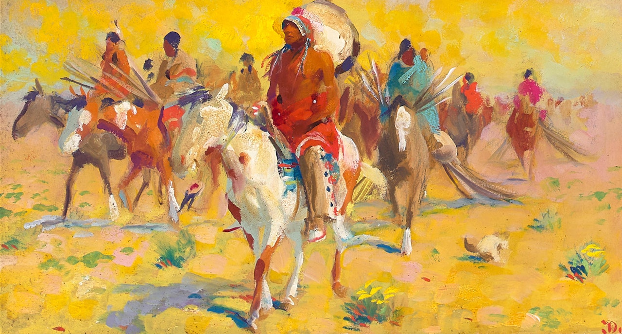 To New Hunting Grounds by Gerard Curtis Delano