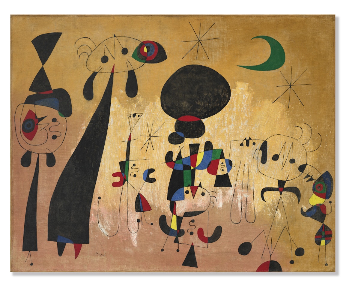 Peinture (Femmes, lune, étoiles) by Joan Miró