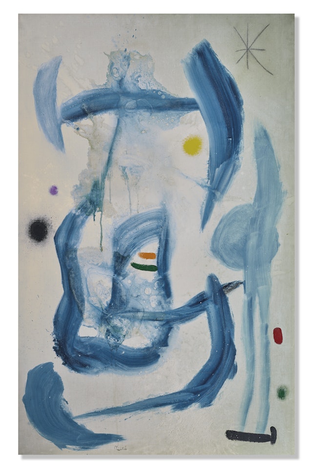 Femmes et oiseaux dans la nuit by Joan Miró