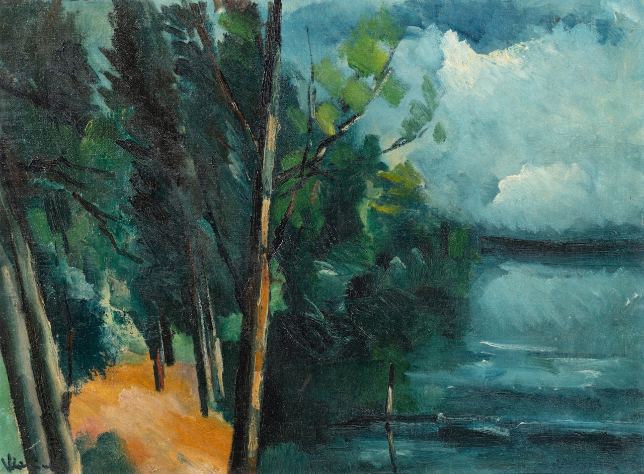Sentier au bord de la Seine by Maurice de Vlaminck