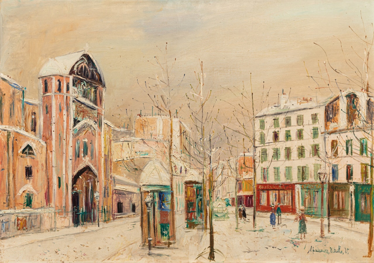 Place des Abbesses by Maurice Utrillo