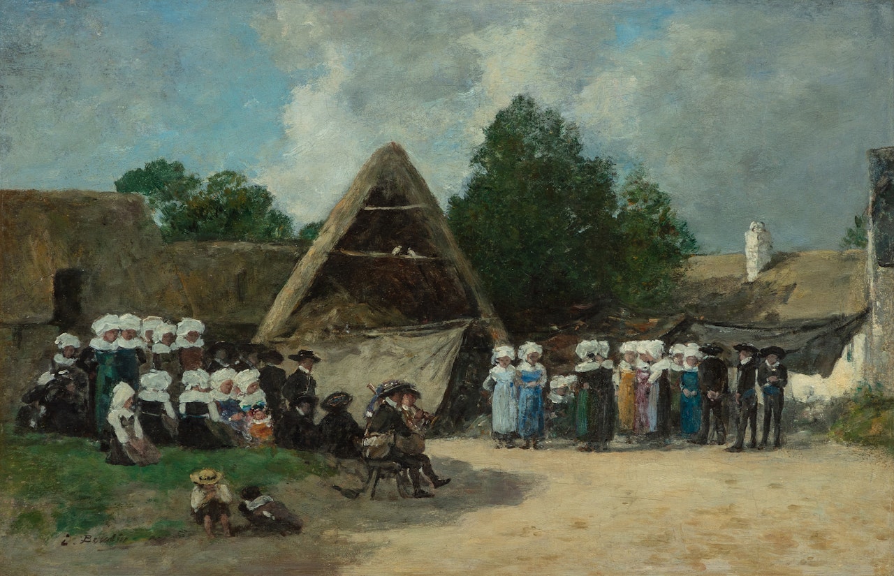 Mariage breton by Eugène Boudin