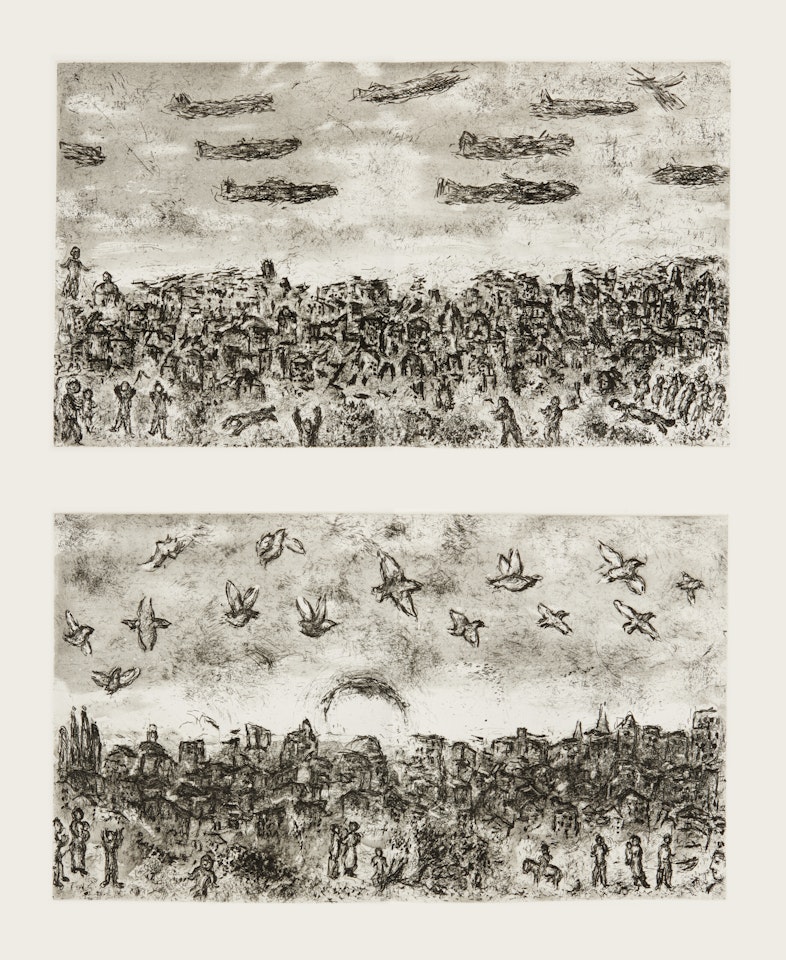 André Malraux, Et Sur la Terre... by Marc Chagall