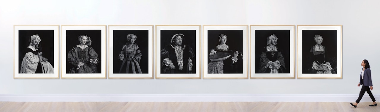 Henry VIII, Catherine of Aragon, Anne Boleyn, Jane Seymour, Anne of Cleves, Catherine Howard, and Catherine Parr by Hiroshi Sugimoto