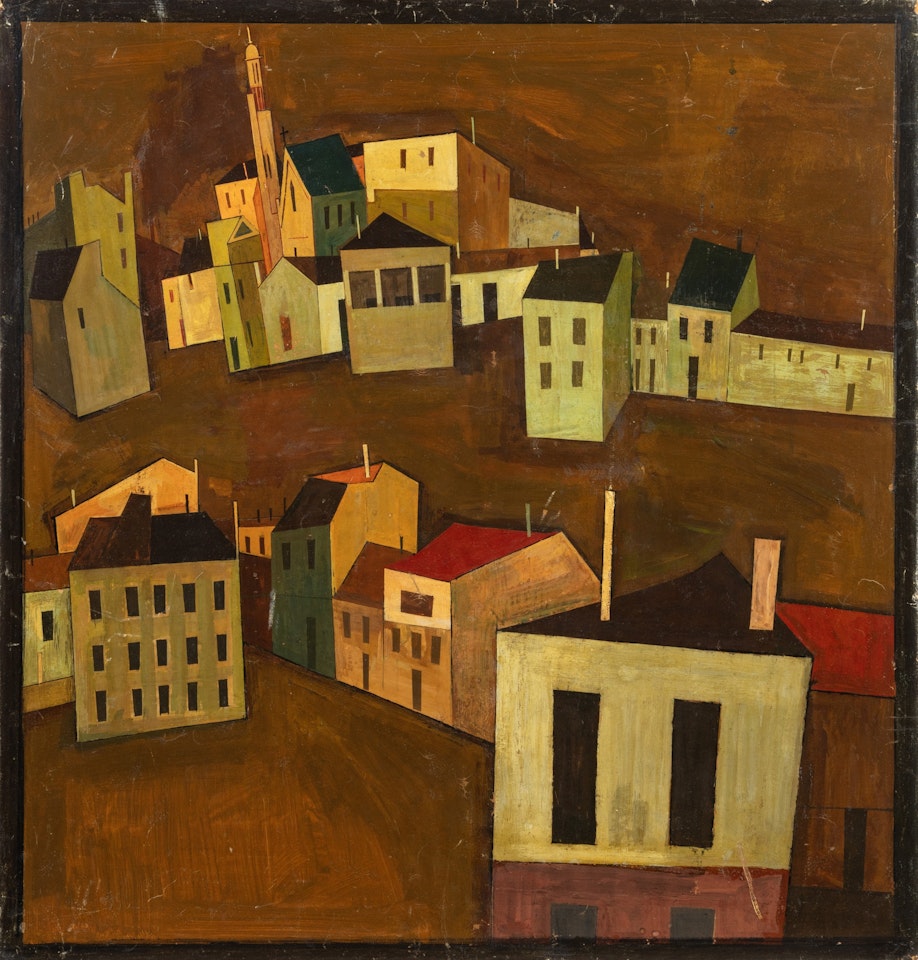 Untitled (Houses) by Sayed Haider Raza