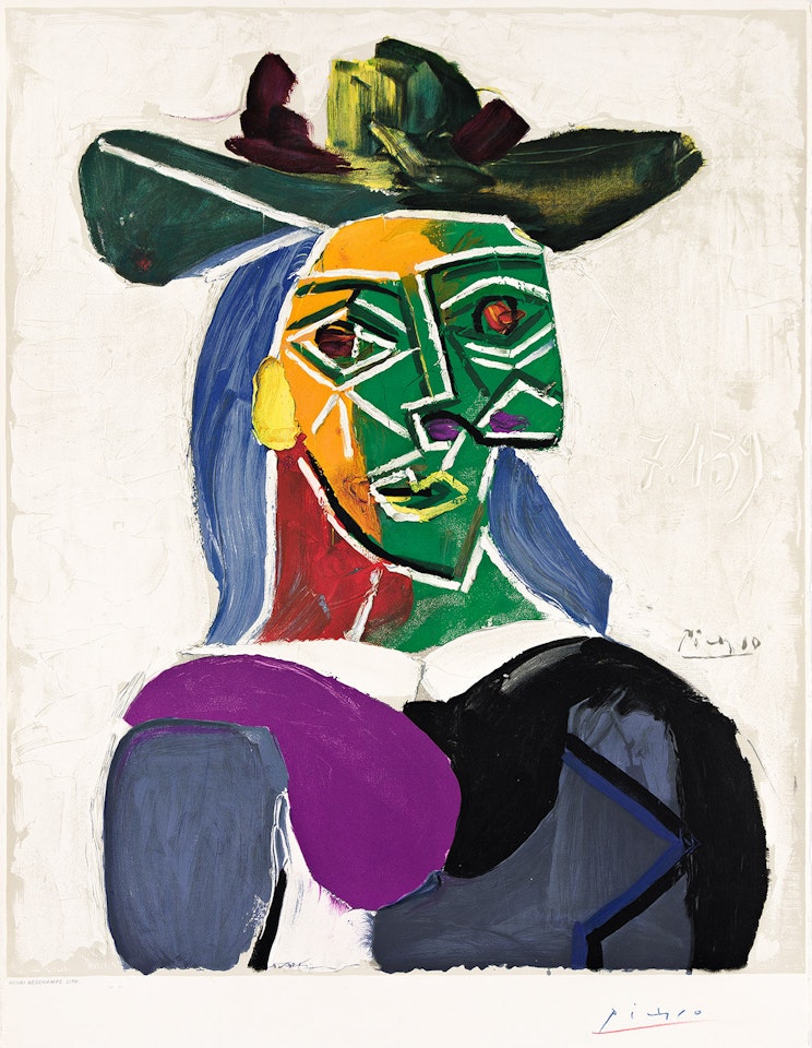 Tête de Femme au Chapeau by Pablo Picasso