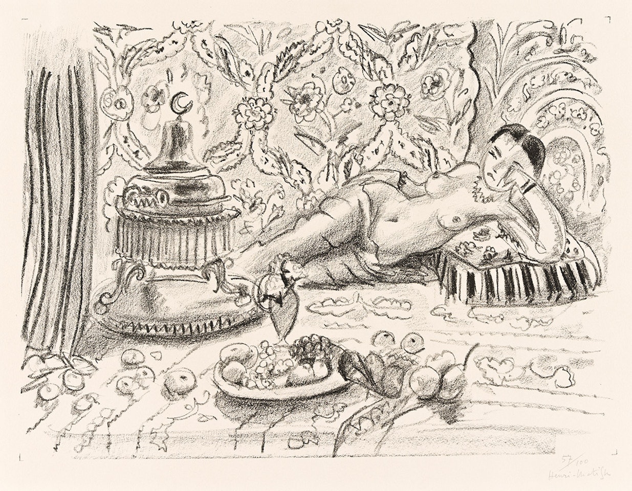 Odalisque, brasero et coup de fruits by Henri Matisse