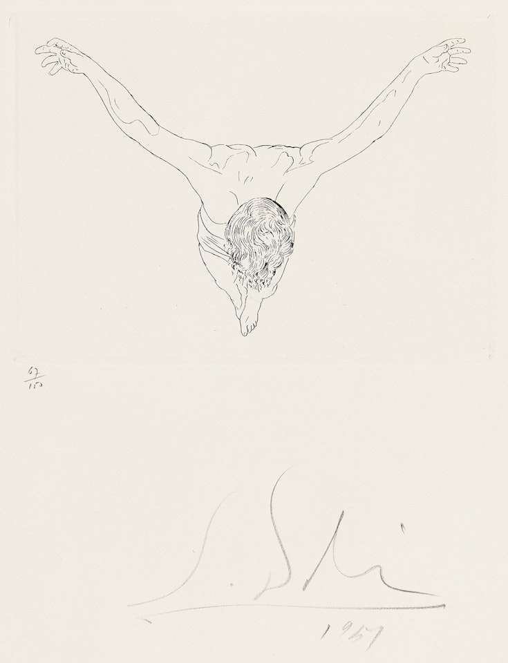 Study for the Crucified Christ by Salvador Dali