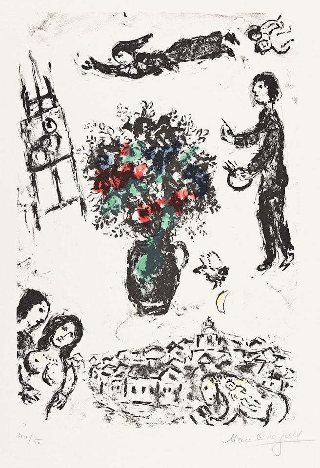 Bouquet sur la Ville by Marc Chagall
