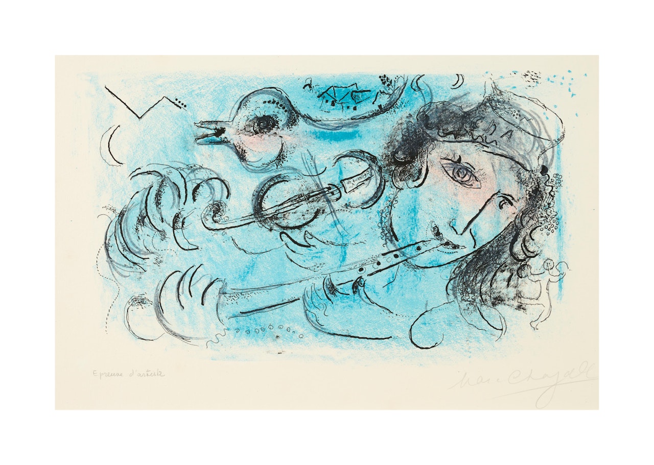 Le joueur de flute by Marc Chagall