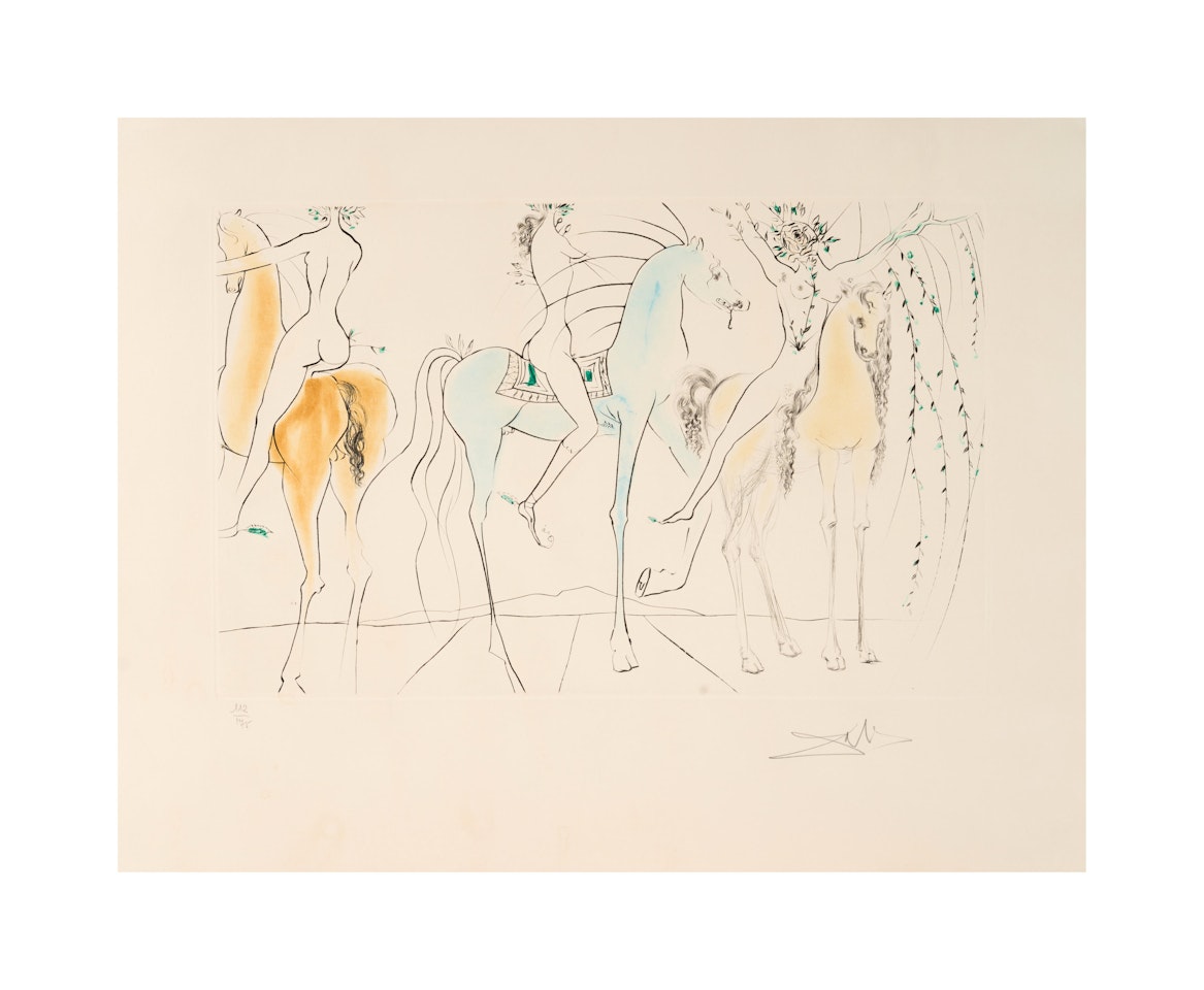 Hamadryades mimétiques arborescentes by Salvador Dali