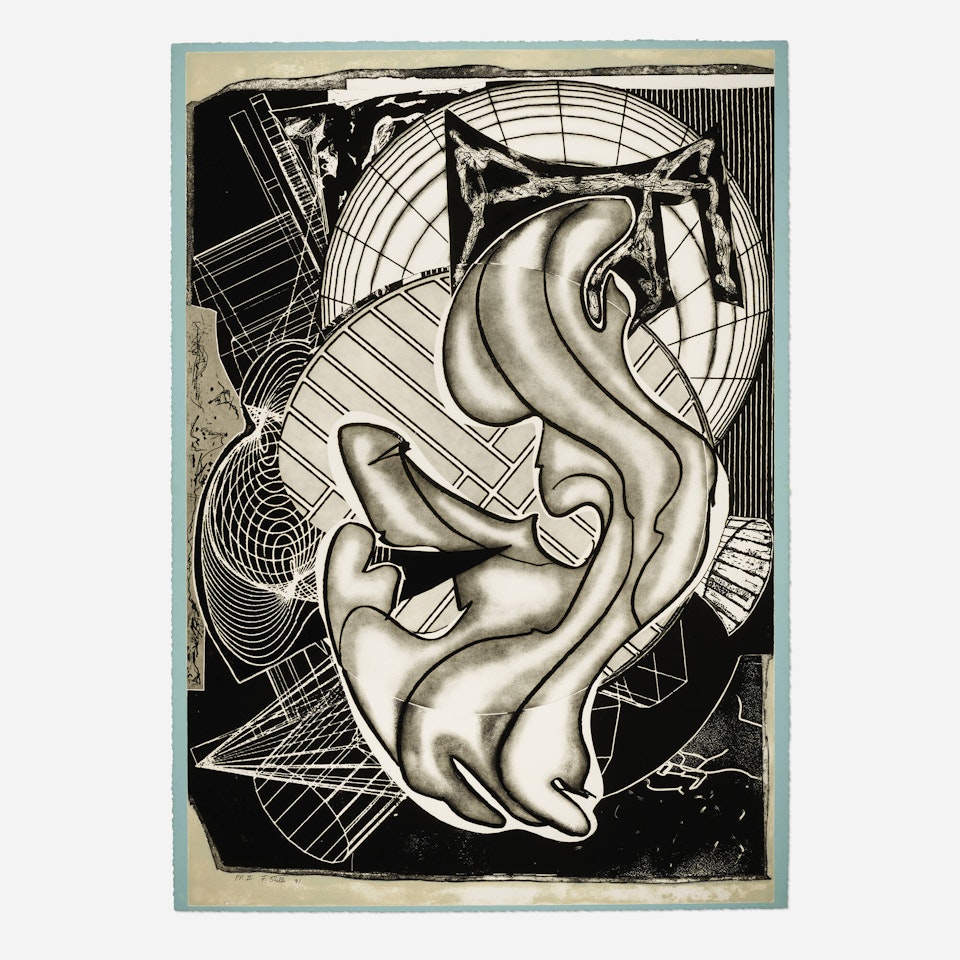Stubb and Flask Kill a Right Whale (from the Moby Dick Engravings portfolio) by Frank Stella