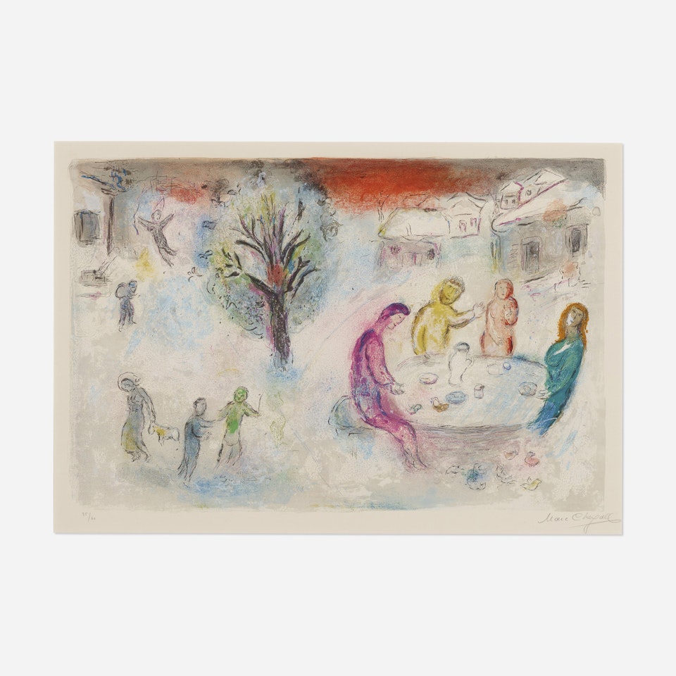 Le Repas chez Dryas (from the Daphnis et Chloé series) by Marc Chagall