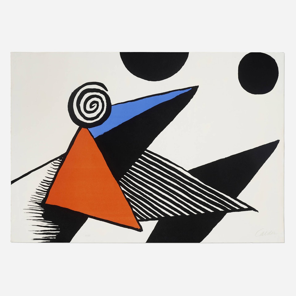 Spirale et triangle rouge by Alexander Calder