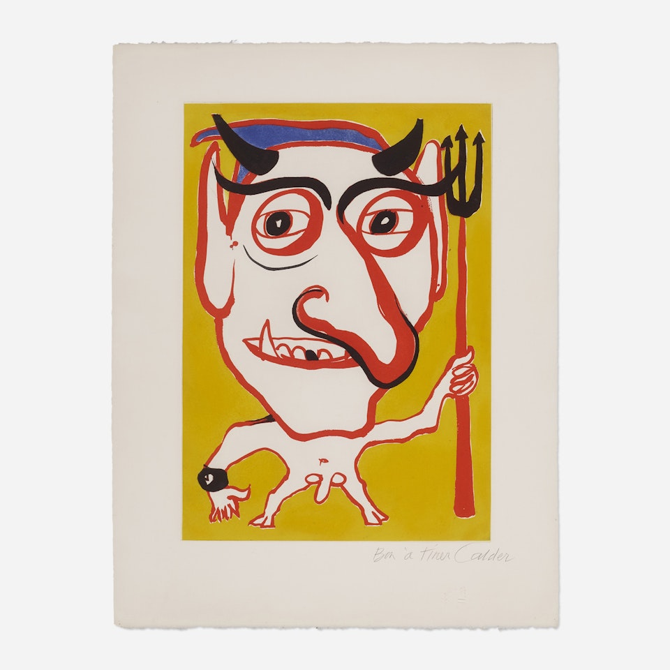 Le diable (portrait de Constantin Tacou) by Alexander Calder