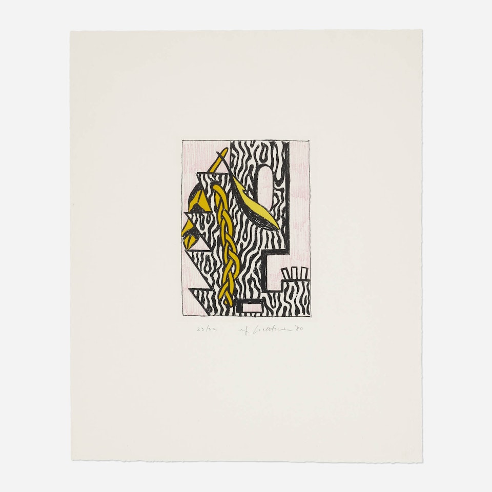 Head With Feathers and Braid by Roy Lichtenstein