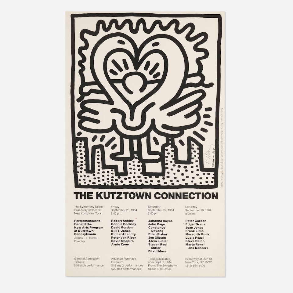 Signed Kutztown Connection poster by Keith Haring