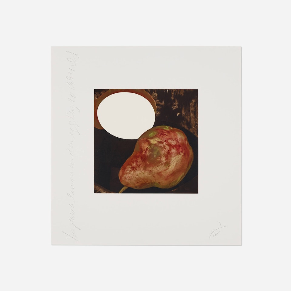 Two Pears, a Lemon, and an Egg (from the Fruit and Flowers suite) by Donald Sultan