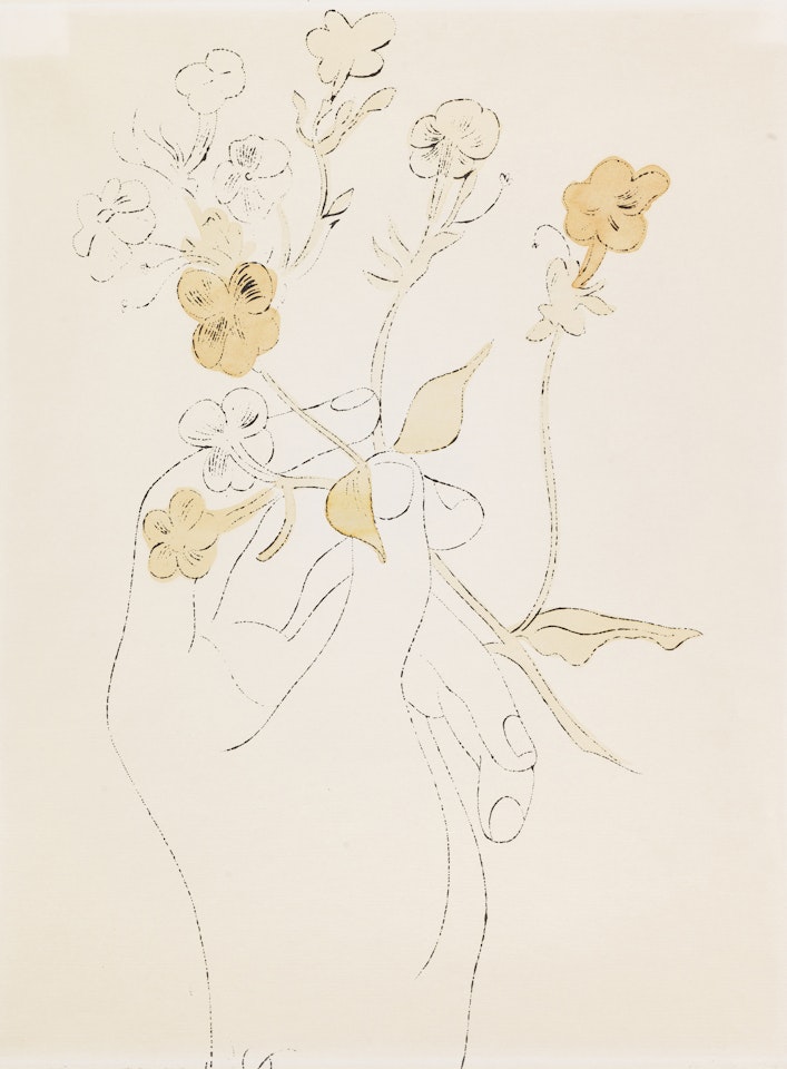 Hand and Flowers by Andy Warhol