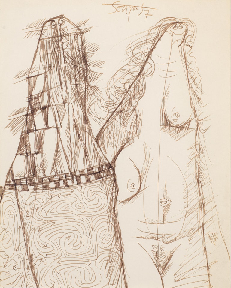 Untitled (Couple) by Francis Newton Souza