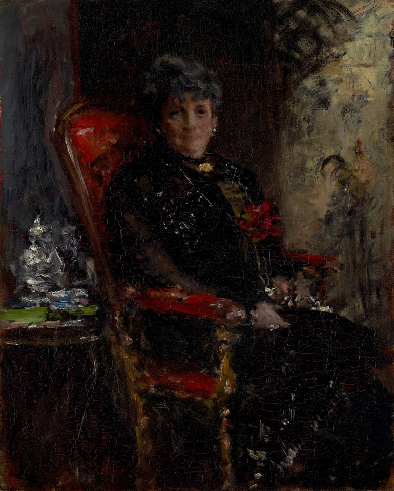 Study for the Portrait of Mme. E. H. Bensel (Lady at the Window)  by William Merritt Chase