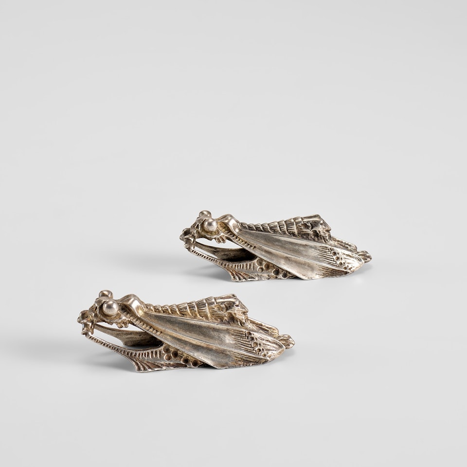 Pair of knife rests by Carlo Bugatti
