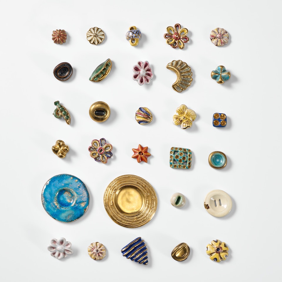 29 buttons and brooches by Lucie Rie