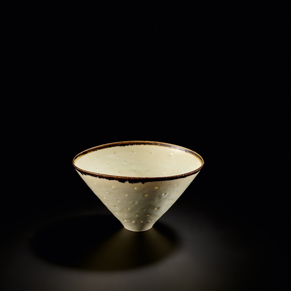 Conical "Rice" bowl by Lucie Rie